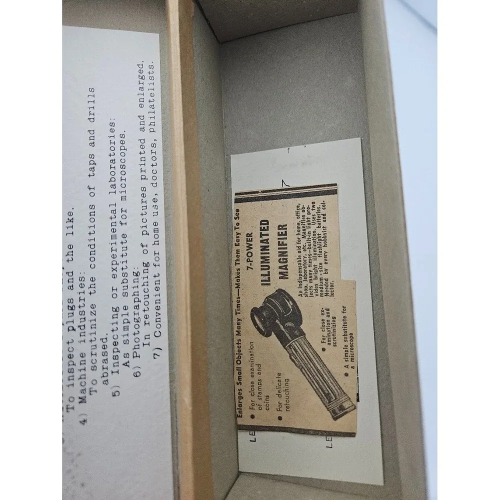 Vintage Light House Flash Magnifier 7X Illuminated Loupe Japan Original Box